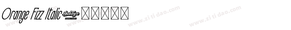 Orange Fizz Italic字体转换